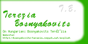 terezia bosnyakovits business card